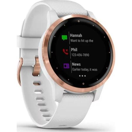 Ceas smartwatch Garmin Vivoactive 4S, White/Rose Gold