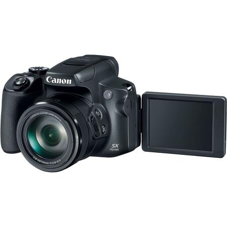 Aparat foto digital Canon Powershot SX70HS, 20.3MP, 4K, Negru