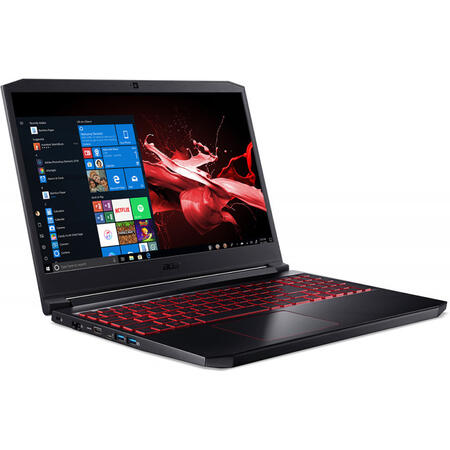 Laptop Acer Gaming 15.6'' Nitro 7 AN715-51, FHD 144Hz, Intel Core i7-9750H, 8GB DDR4, 256GB SSD, GeForce GTX 1650 4GB, Linux, Black