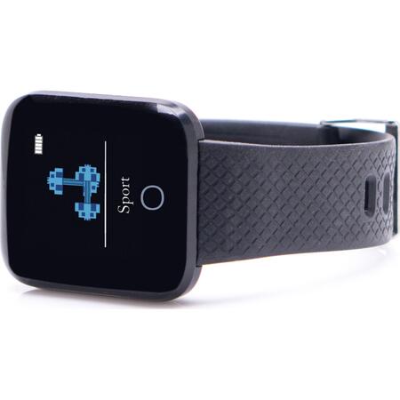 Ceas Smartwatch E-BODA Smart Time 150, Bluetooth, Negru