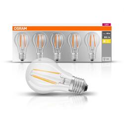 OSRAM Set 5 becuri Led, E27, 7W, 806 lumeni, lumina calda(2700K)