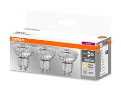OSRAM Set de 3 spot-uri Led, Par16 50, GU10, 4.3W (50W), lumina calda (2700K)
