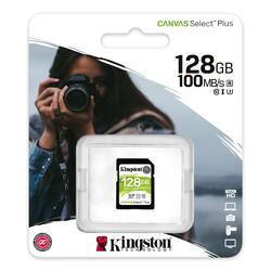 Card de memorie Kingston, 128GB, Canvas Select Plus, Clasa 10 UHS-I