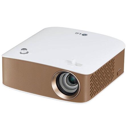 Videoproiector LED LG PH150G, 3D, HD, 130 lumeni, 30.000 ore, 100.000:1, bluetooth, oglindire wireless, portabil, alb/maro