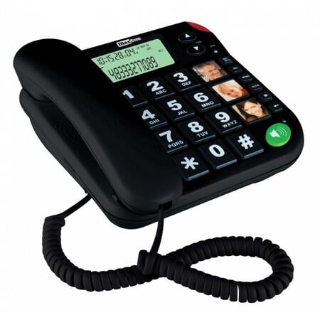 Telefon fix cu fir MaxCom KXT480, Black
