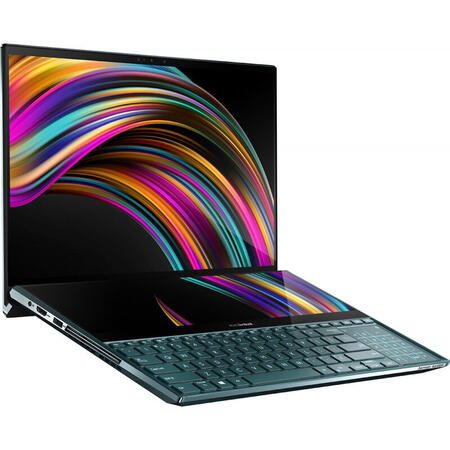 Ultrabook ASUS ZenBook Pro Duo UX581GV, 15.6" 4K, Intel Core i7-9750H, 16GB, 1TB SSD, GeForce RTX 2060 6GB, Windows 10 Pro, Celestial Blue