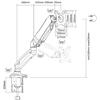 Suport monitor Gas Spring Single Arm Blackmount LDT13-C012, 13"-27"