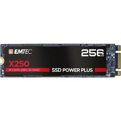 EMTEC SSD X250, 256GB, SATA M2 2280, R/W speed 520MBs/500MBs