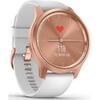 Ceas Smartwatch Garmin Vivomove Style, Rose Gold/White, Silicone Band