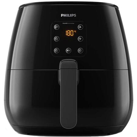 Friteuza fara ulei Philips Airfryer XL HD9260/90 Viva Collection, capacitate 1.2kg, Rapid Air, afisaj digital, Negru
