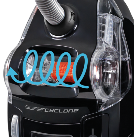 Aspirator fara sac Electrolux ESC63EB, 650 W, 2.75 l, filtru Hygiene, tub telescopic, perie DustPro, parchet, Turbo, clasa A, negru