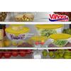 Vanora Set 5 boluri de sticla cu capac, galben