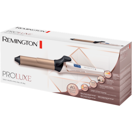 Ondulator Remington PROluxe CI9132, Invelis Grip-Tech, OPTIheat, 210°, 10 setari de temperatura, Functie PRO+, 32 mm, Auriu