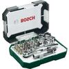 Bosch Set 26 accesorii, biti, suport universal, 4 chei tubulare, adaptor chei tubulare, cheie clichet