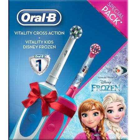 Set Periuta de dinti electrica Oral B Vitality & Periuta de dinti electrica Frozen pentru copii