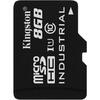 KINGSTON Card 8GB microSDHC UHS-I Industrial Temp Card Single Pack