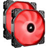 CORSAIR Cooler carcasa AF140 LED Low Noise Cooling Fan, 1200 RPM, Dual Pack - Red