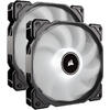 CORSAIR Cooler carcasa AF140 LED Low Noise Cooling Fan, 1200 RPM, Dual Pack - White