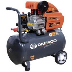 Daewoo Compresor aer DAAC24D, 2 CP, 1500 W, 24 l capacitate, 169 l/min debit aer, 8 bar + kit 6 accesorii pneumatice