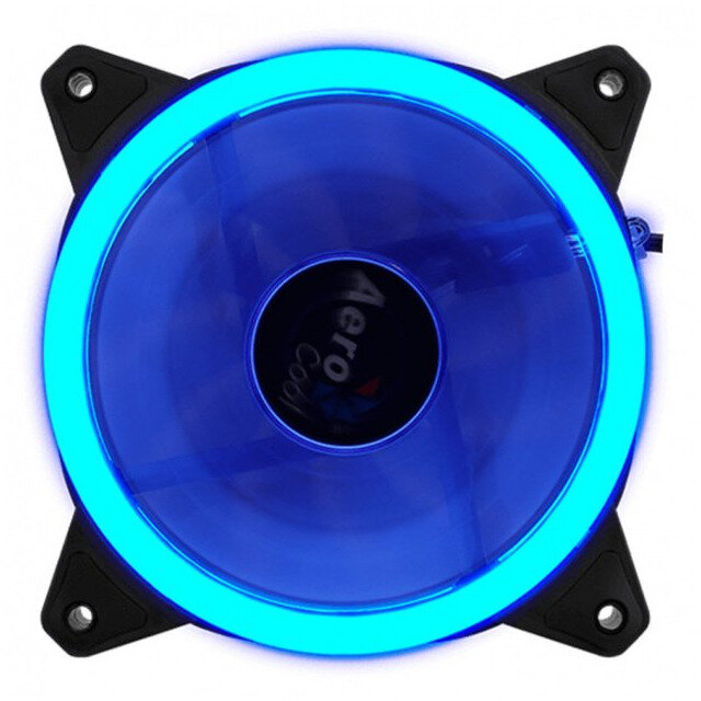 Ventilator carcasa REV BLUE DUAL RING LED 120x120x25mm