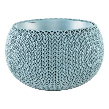 Ghiveci rotund Keter Cozy M, albastru, suspendabil, 9.4 L