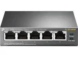 TP-LINK Switch 5-Port 10/100Mbpst Desktop cu 4-Port PoE