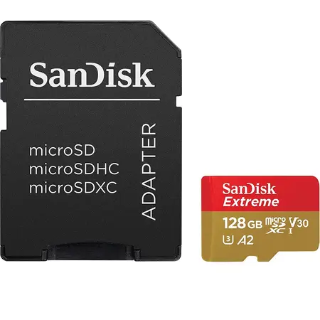 Card microSDXC Extreme 128GB 160/90 MB/s V30 UHS-I U3
