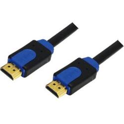 LOGILINK Cablu HDMI high speed with. ethernet, 5m, (T/T), suporta rezolutii 3D TV si 4K UHD, gold plated, black