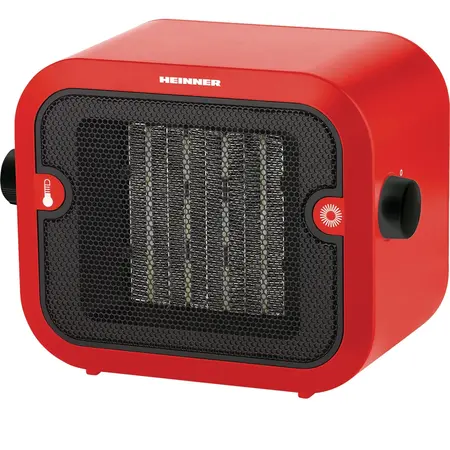 Aeroterma ceramica Heinner HCH-L1500RD, 1500 W, 2 trepte de putere, termostat reglabil, Rosu