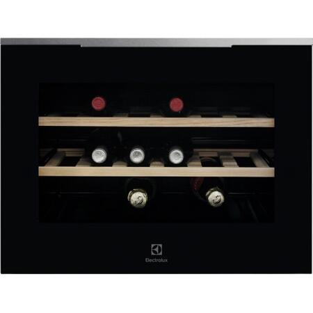 Racitor de vinuri incorporabil Electrolux KBW5X, 49 l, Capacitate 18 sticle, Control electronic, Clasa F, Inox antiamprenta