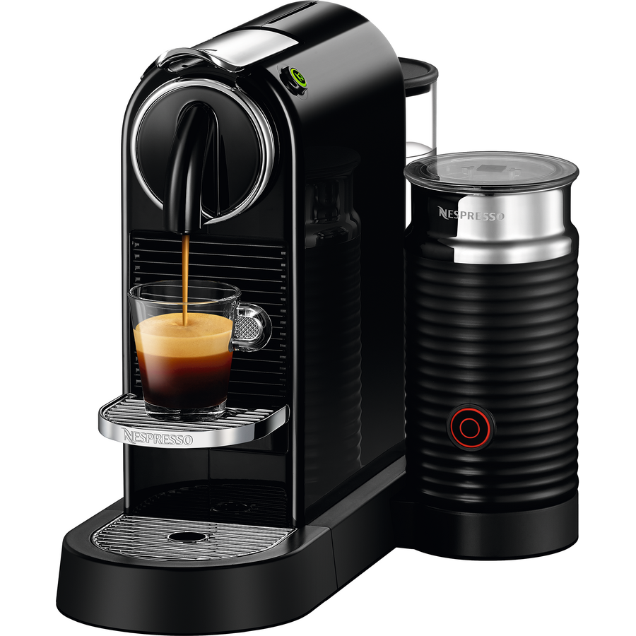 Espressor Nespresso CitiZ & Milk Black D122-EU-BK-NE, 19 bari, 1720 W, 1 l, Negru + 14 capsule cadou