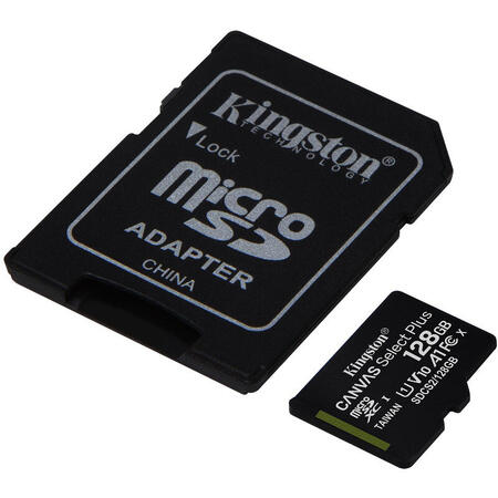 Card de memorie Kingston 128GB micSDXC Canvas Select Plus 100R A1 C10