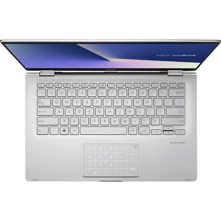 Laptop 2 in 1 ASUS ZenBook Flip 14 UM462DA, AMD Ryzen 5 3500U,14", Full HD, 16GB, 512GB SSD, AMD Radeon Vega 8, Windows 10 Home, Light Grey
