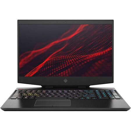 Laptop Gaming OMEN HP 15-dh0012nq, 15.6" FHD, Intel Core i7-9750H, 16GB, 1TB HDD + 256GB SSD,  GeForce RTX 2080 Max Q Design 8GB, Free DOS, Black