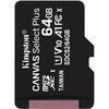 Card de memorie Kingston 64GB micSDXC Canvas Select Plus 100R A1 C10, fara adaptor