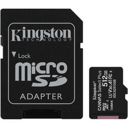 Kingston 512GB micSDXC Canvas Select Plus 100R A1 C10 Card + Adaptor