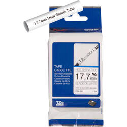 Caseta cu banda de etichete termocontractabila originala Brother HSe-241, negru pe alb, latime de 17.7mm