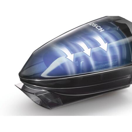 Aspirator de mana Bosch Move BHN24L, 24 V, Cyclonic Airflow, pana la 45 minute autonomie, negru