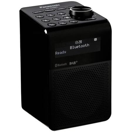 Radio digital Panasonic RF-D20BTEG-K, ceas, alarma, FM, BT, 3W, RDS, IPX3, LCD