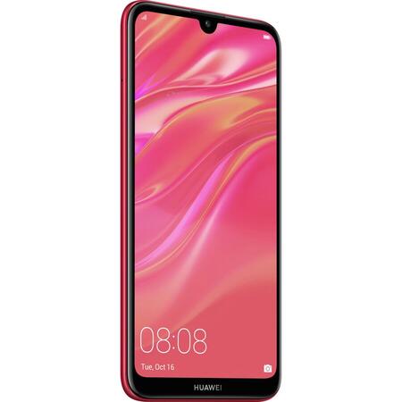 Telefon mobil Huawei Y7 2019, Dual SIM, 32GB, 4G, Coral Red