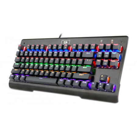 Tastatura gaming mecanica Redragon Visnu neagra iluminare rainbow