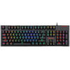 Tastatura gaming mecanica Redragon Amsa Pro iluminare RGB neagra switch-uri albastre