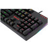 Tastatura gaming mecanica Redragon Amsa Pro iluminare RGB neagra switch-uri albastre