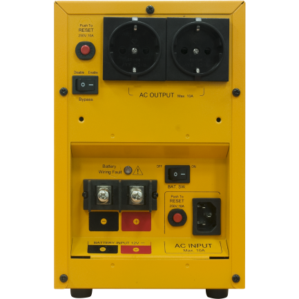 UPS Inverter (pt. motoare, pompe, centrale termice), Sinusoida Pura,  1000VA/ 700W, AVR, 2 x socket Shucko, display LCD, fara baterie