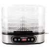 Deshidrator de alimente Daewoo DD500S, 500 W, 5 tavi, Display digital, Timer, 35-70°C, Ventilator integrat, Inox