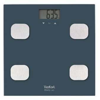 indicele de masa corporala in functie de varsta Cantar de baie Tefal Body Up BM2520V0, 150 kg, LCD, Sticla, 8 memorii, Indice de masa corporala, Albastru