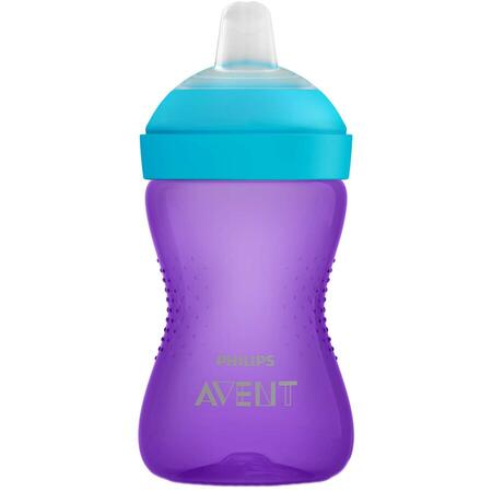 Cana Philips Avent SCF802/02, 300 ml, 9 luni +, Mov/Albastru