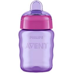Cana cu tetina de formare Philips-AVENT, 260ml, 9luni+, Mov