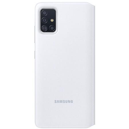 Husa S View Wallet pentru SAMSUNG Galaxy A51, EF-EA515PWEGEU, alb