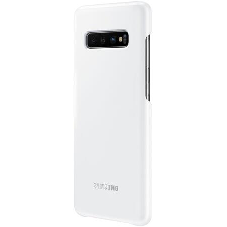 Husa de protectie Samsung LED pentru Galaxy S10 Plus G975, White